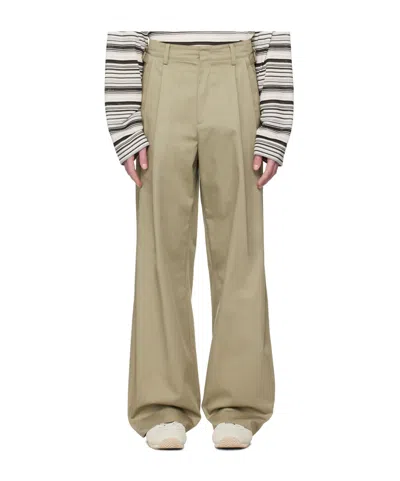 SYSTEM WIDE-LEG TWILL CASUAL PANTS