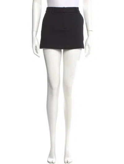Pre-owned System Wool Mini Skirt In Black