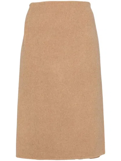 System Wrapped Skirt In Brown