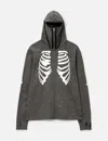 Syuman Skull Mask Hoodie In Gray