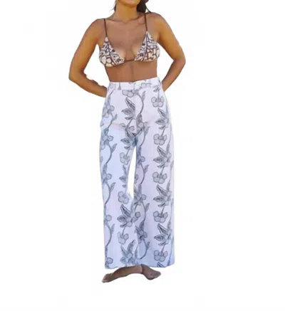 Sz Blockprints Disco Wide Leg Pants In Orchid In Multi