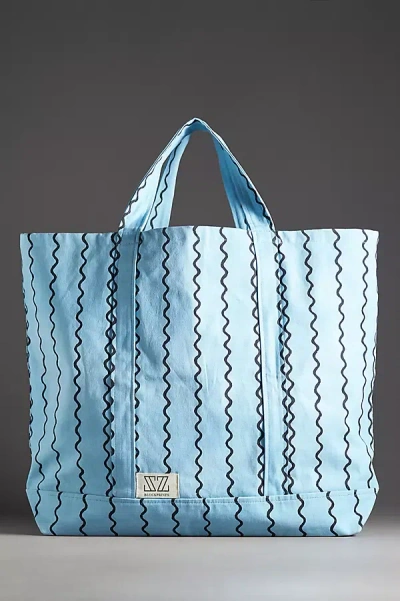 Sz Blockprints Oversized Tote In Blue