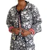 Sz Blockprints Reversible Quilted Jacket In Midnight/cherry Red In Multi