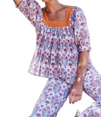 Sz Blockprints Women's Viti Top In Multi In Blue