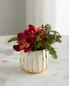 T & C Floral Company Pave Christmas Orchids In Red