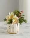 T & C Floral Company Pave Christmas Orchids In White