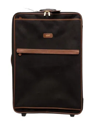 Pre-owned T. Anthony Canvas Suitcase In Black