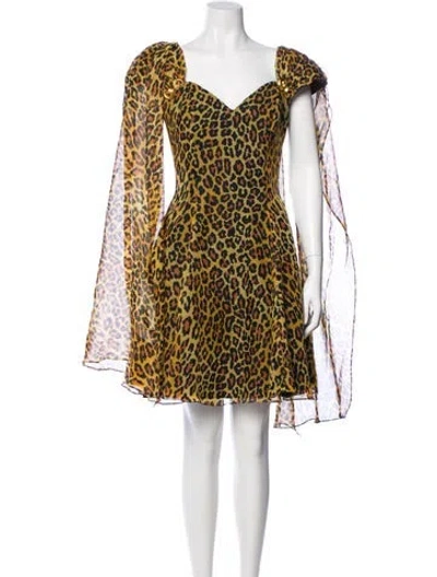 Pre-owned T By Tadashi Animal Print Mini Dress In Multi