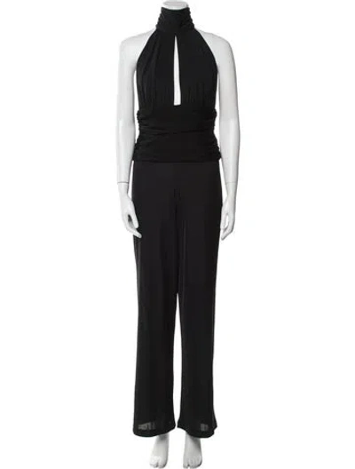 Pre-owned T By Tadashi Halterneck Jumpsuit In Black