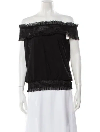 Pre-owned T By Tadashi Off-the-shoulder Sleeveless Top In Black