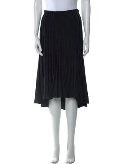 Pre-owned T By Tadashi Pleated Accents Knee-length Skirt In Black