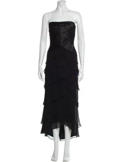 Pre-owned T By Tadashi Vintage Midi Length Dress In Black