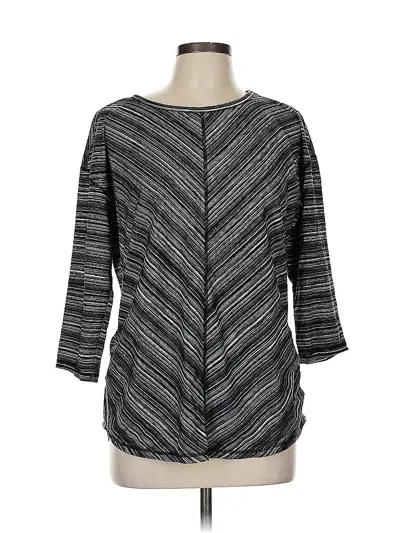 Pre-owned T By Talbots 3/4 Sleeve T-shirt In Gray