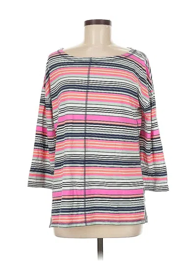 Pre-owned T By Talbots 3/4 Sleeve T-shirt In Pink