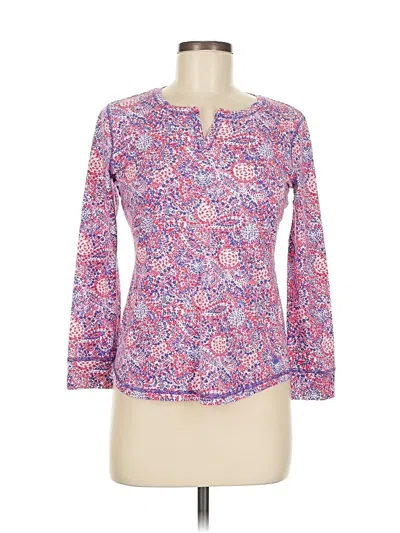 Pre-owned T By Talbots 3/4 Sleeve T-shirt In Pink