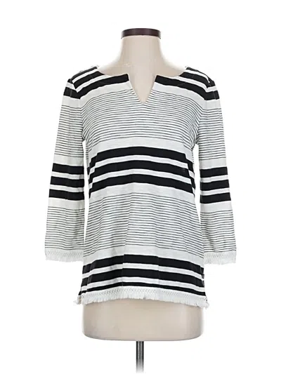 Pre-owned T By Talbots 3/4 Sleeve T-shirt In Silver