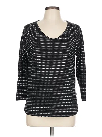 Pre-owned T By Talbots 3/4 Sleeve T-shirt In Black