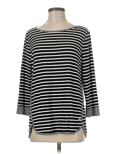 Pre-owned T By Talbots 3/4 Sleeve T-shirt In Black