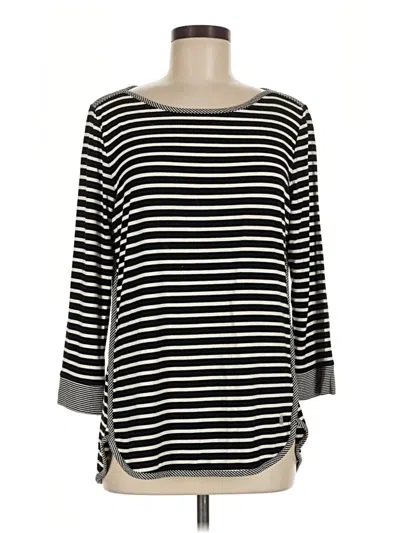 Pre-owned T By Talbots 3/4 Sleeve T-shirt In Black