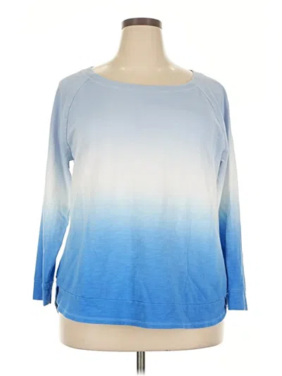 Pre-owned T By Talbots 3/4 Sleeve T-shirt In Blue