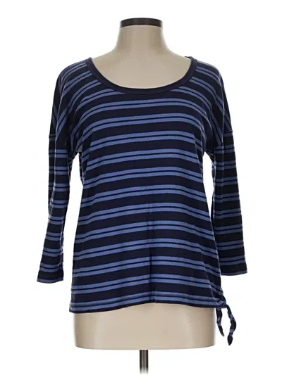 Pre-owned T By Talbots 3/4 Sleeve T-shirt In Blue