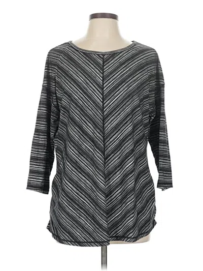 Pre-owned T By Talbots 3/4 Sleeve T-shirt In Gray