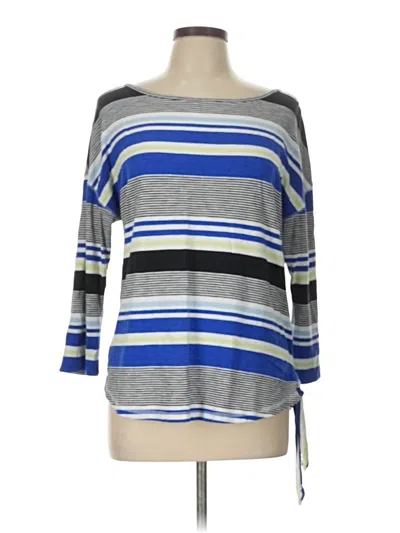 Pre-owned T By Talbots 3/4 Sleeve T-shirt In Gray