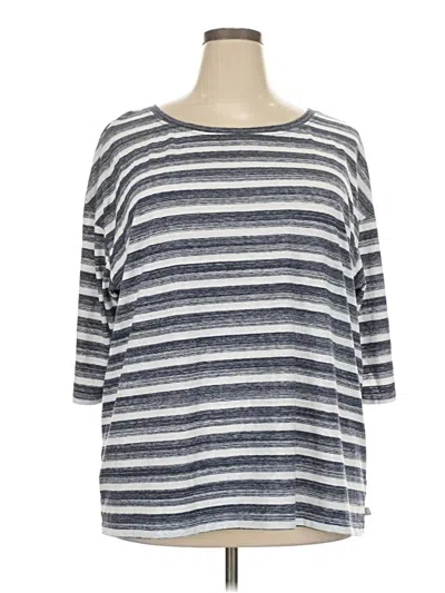 Pre-owned T By Talbots 3/4 Sleeve T-shirt In Gray