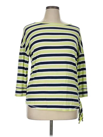 Pre-owned T By Talbots 3/4 Sleeve T-shirt In Green