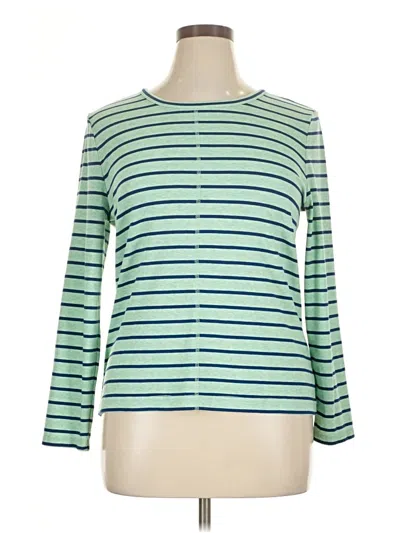 Pre-owned T By Talbots 3/4 Sleeve T-shirt In Green