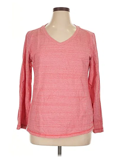 Pre-owned T By Talbots 3/4 Sleeve T-shirt In Pink