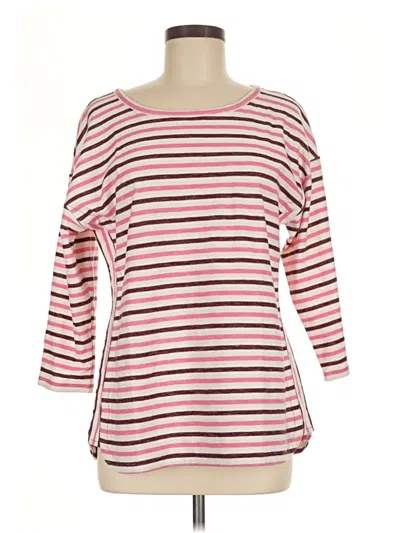 Pre-owned T By Talbots 3/4 Sleeve T-shirt In Pink