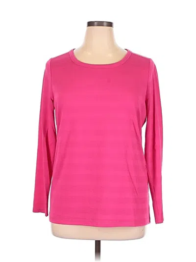 Pre-owned T By Talbots 3/4 Sleeve T-shirt In Pink