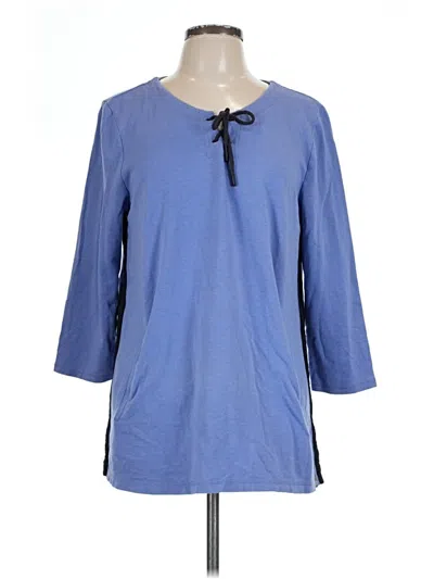 Pre-owned T By Talbots 3/4 Sleeve T-shirt In Purple