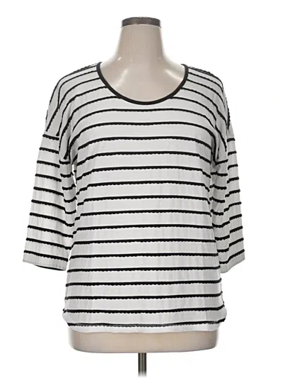 Pre-owned T By Talbots 3/4 Sleeve T-shirt In Silver