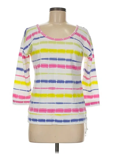 Pre-owned T By Talbots 3/4 Sleeve T-shirt In White