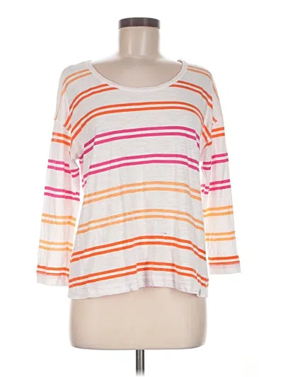 Pre-owned T By Talbots 3/4 Sleeve T-shirt In White