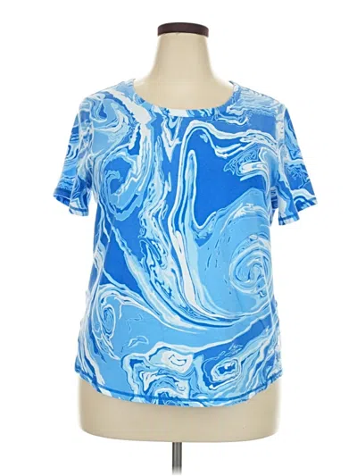 Pre-owned T By Talbots Active T-shirt In Blue
