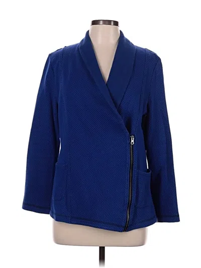 Pre-owned T By Talbots Blazer Jacket In Blue