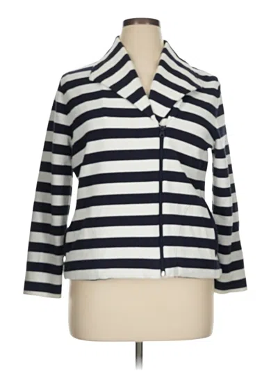 Pre-owned T By Talbots Blazer Jacket In White