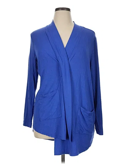 Pre-owned T By Talbots Cardigan Sweater In Blue