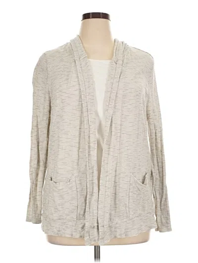 Pre-owned T By Talbots Cardigan Sweater In Gray