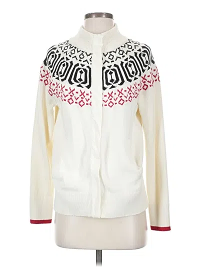 Pre-owned T By Talbots Cardigan Sweater In Ivory