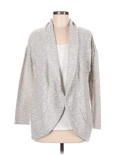 Pre-owned T By Talbots Cardigan Sweater In Silver