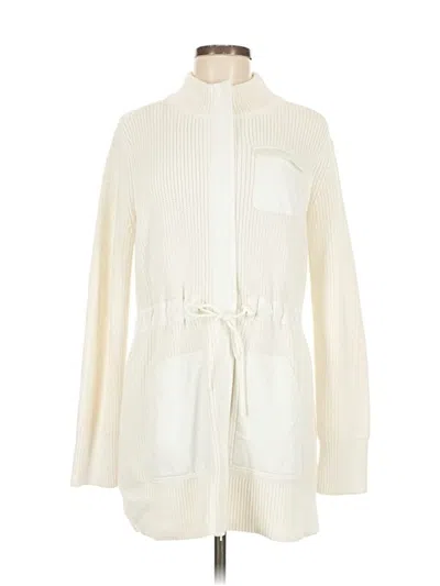 Pre-owned T By Talbots Cardigan Sweater In White