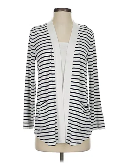 Pre-owned T By Talbots Cardigan Sweater In White