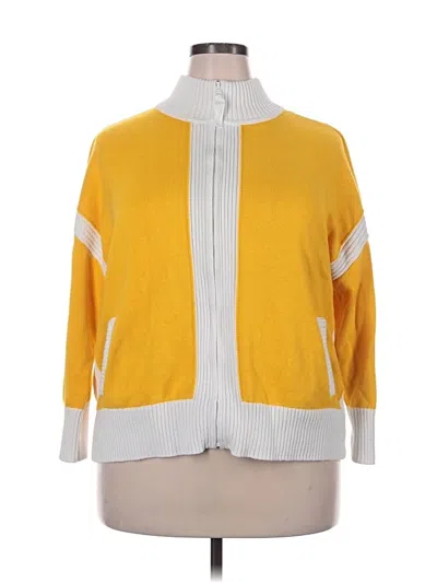 Pre-owned T By Talbots Cardigan Sweater In Yellow