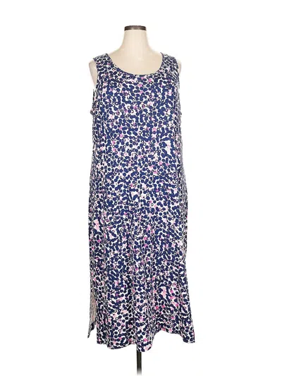 Pre-owned T By Talbots Casual Dress In Blue