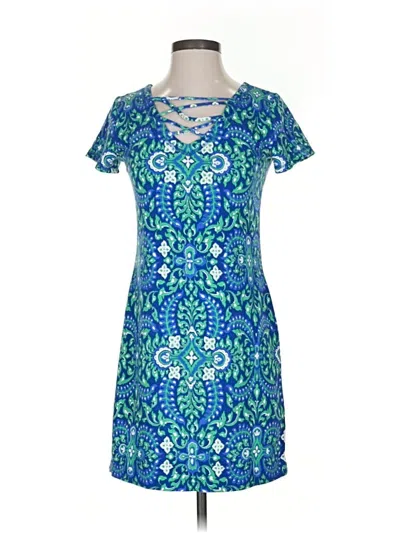 Pre-owned T By Talbots Casual Dress In Blue