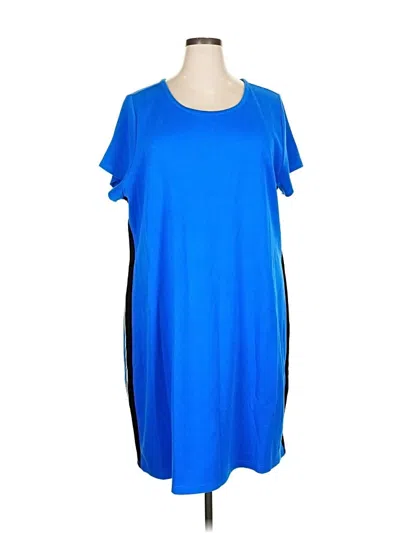 Pre-owned T By Talbots Casual Dress In Blue